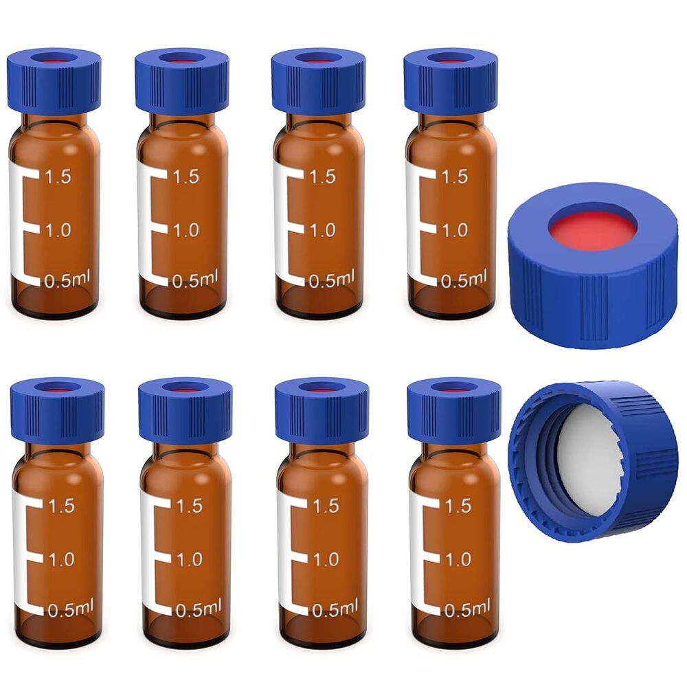 FOUR E'S SCIENTIFIC 2mL Amber Autosampler Vials 1000 Pack 9-425 HPLC GC